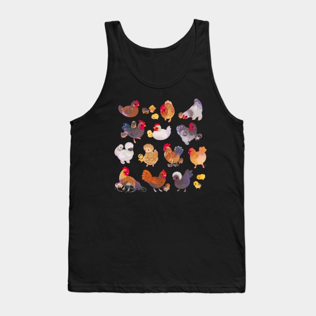 Chicken and Chick Tank Top by pikaole